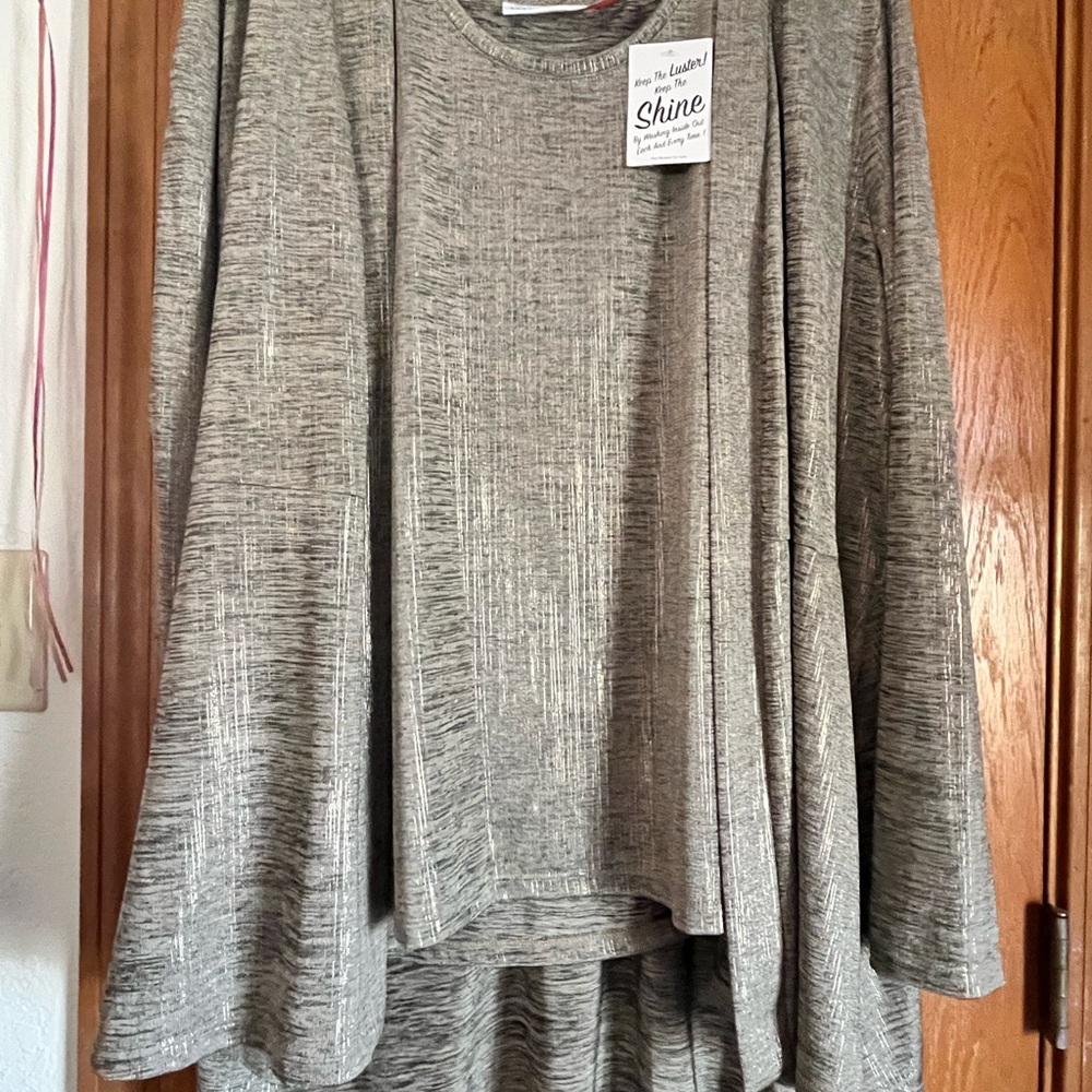 Susan Graver top and cardigan set